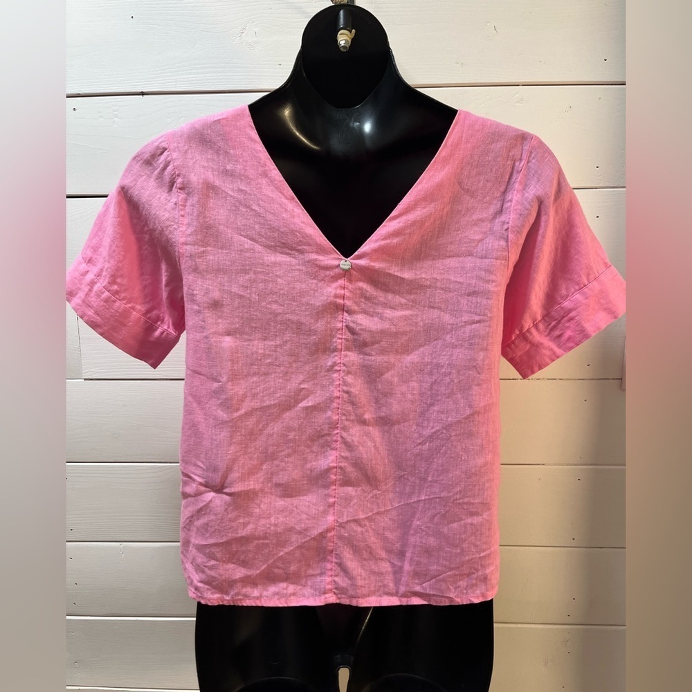 RICH & ROYAL – Pink Linen Top (Estimated M) - Picture 5 of 12